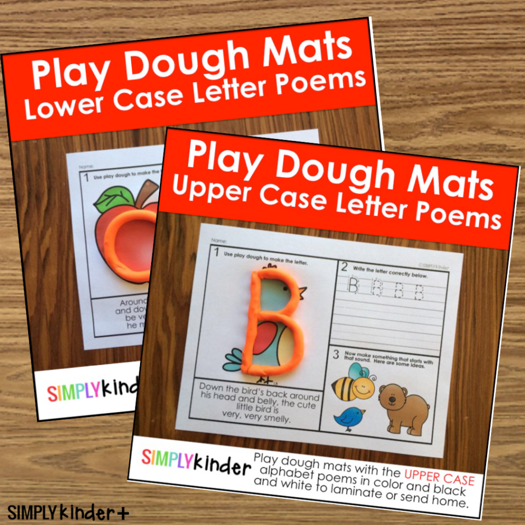 Alphabet Playdough Mat with Letter Poems - Simply Kinder Plus